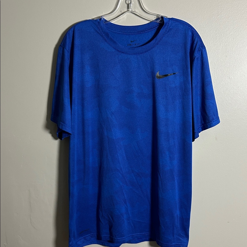 Nike Superset Dri-Fit Blue waffle knit Polyester Y2K Performance T-Shirt Size XL - Picture 1 of 11
